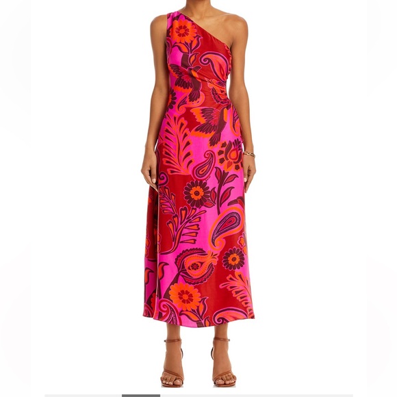 FARM RIO NWT BOLD FLORAL MIDI DRESS ❤️ - Picture 4 of 10